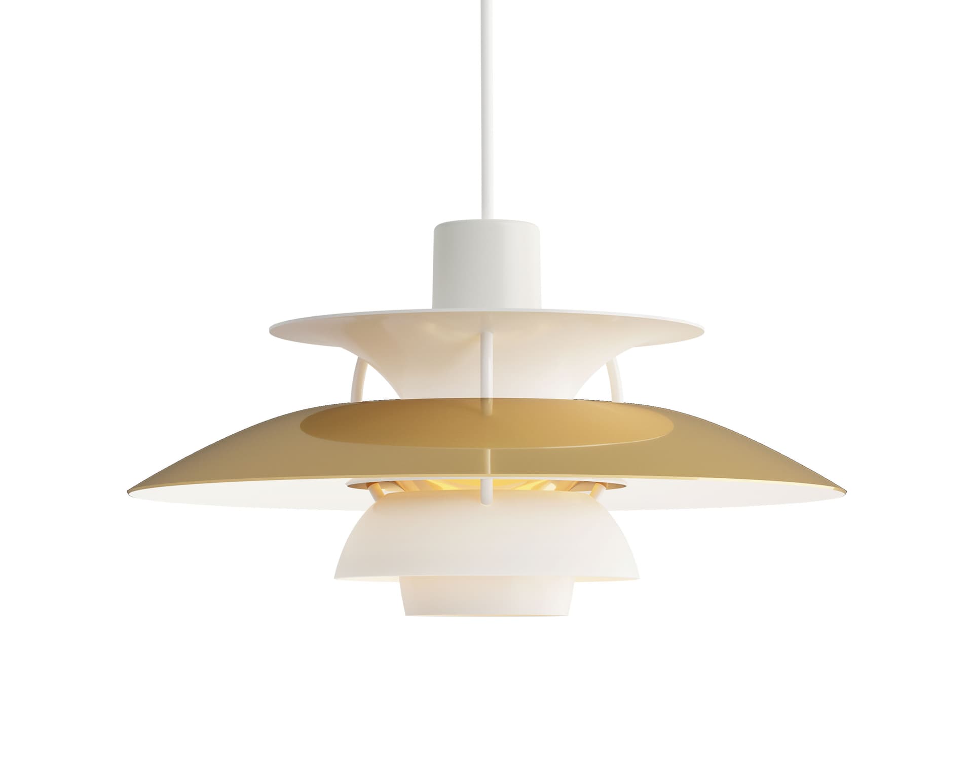 ph5 mini pendant lamp / brass / white