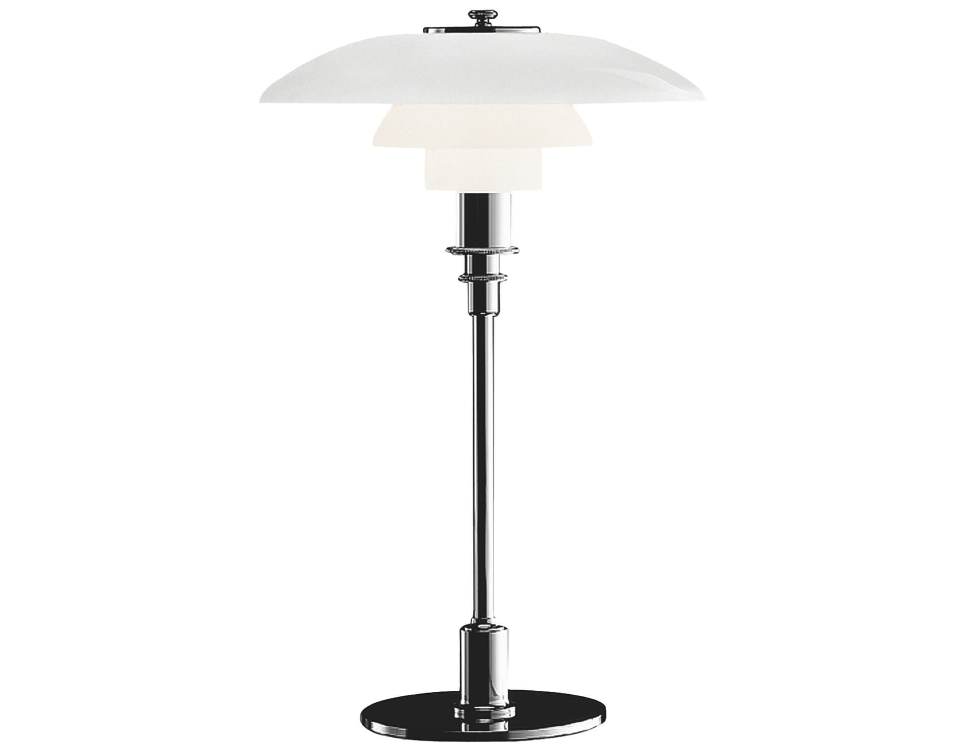 ph 3/2 table lamp / high lustre chrome plated stem & base