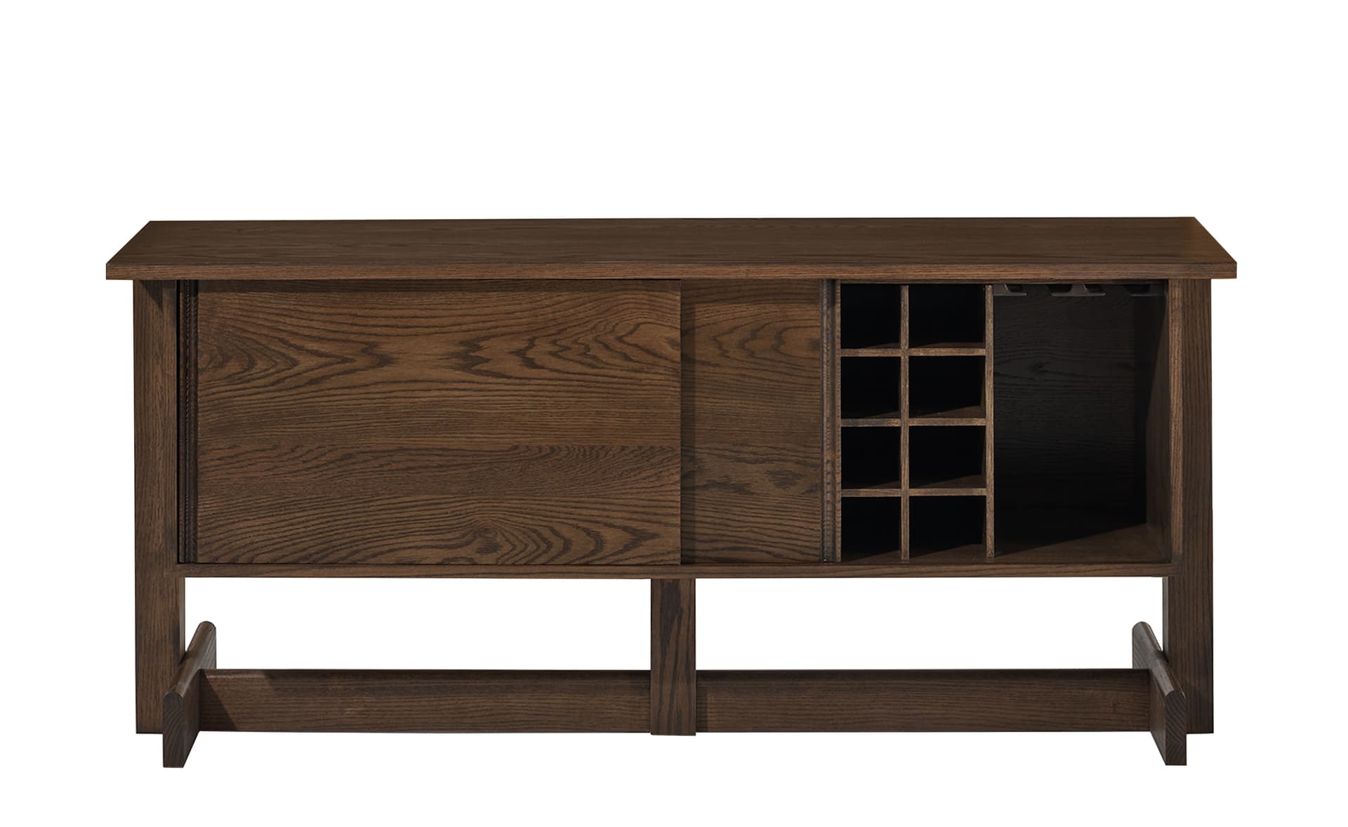 Land Storage Credenza / 66" credenza - with dining insert / umber on oak