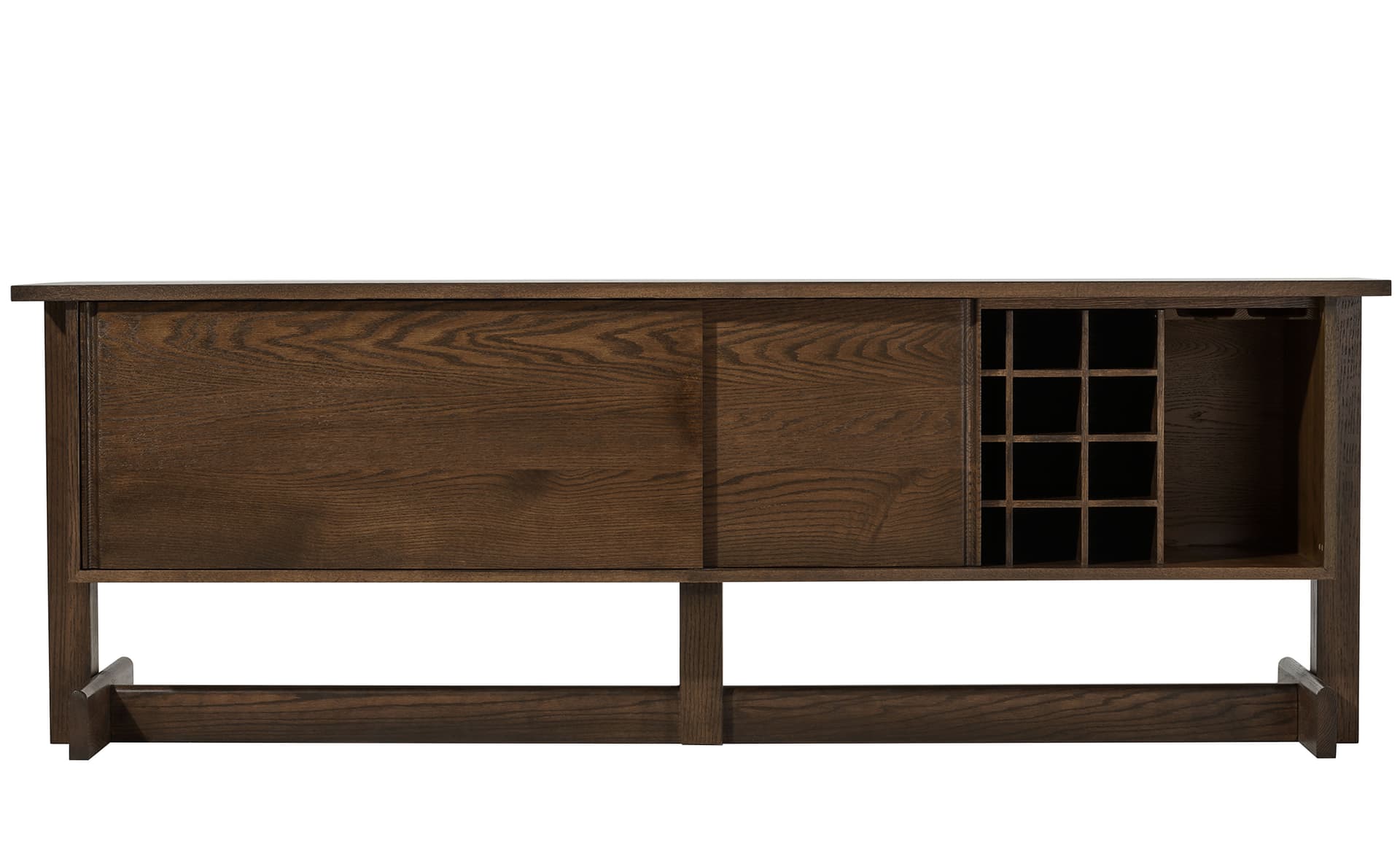 Land Storage Credenza / 85" credenza - with dining insert / umber on oak