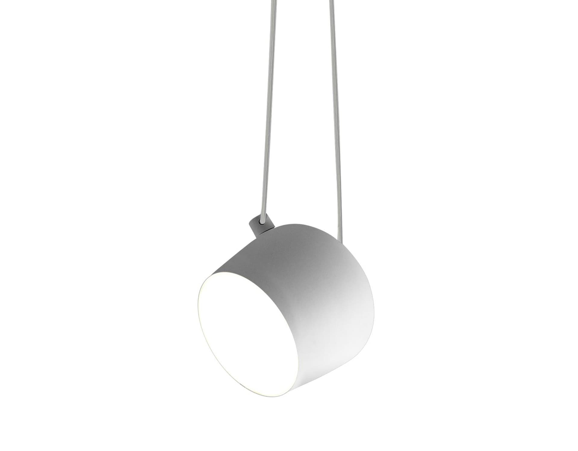 aim pendant lamp / large / white / add multi-pendant black canopy