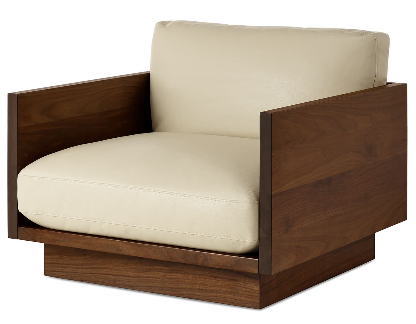 Pawson Drift Lounge / tudor walnut / raise - creme / not fire retardant