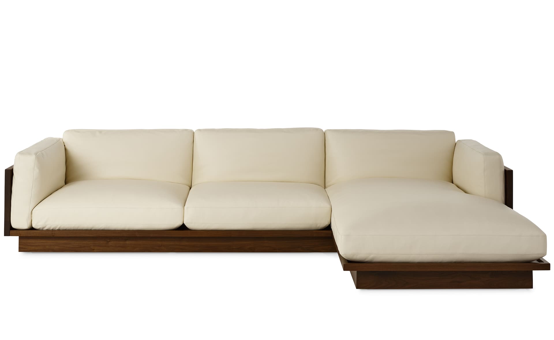 right facing (chaise on right when facing) / raise - gesso (8MH05) / tudor walnut / not fire retardant
