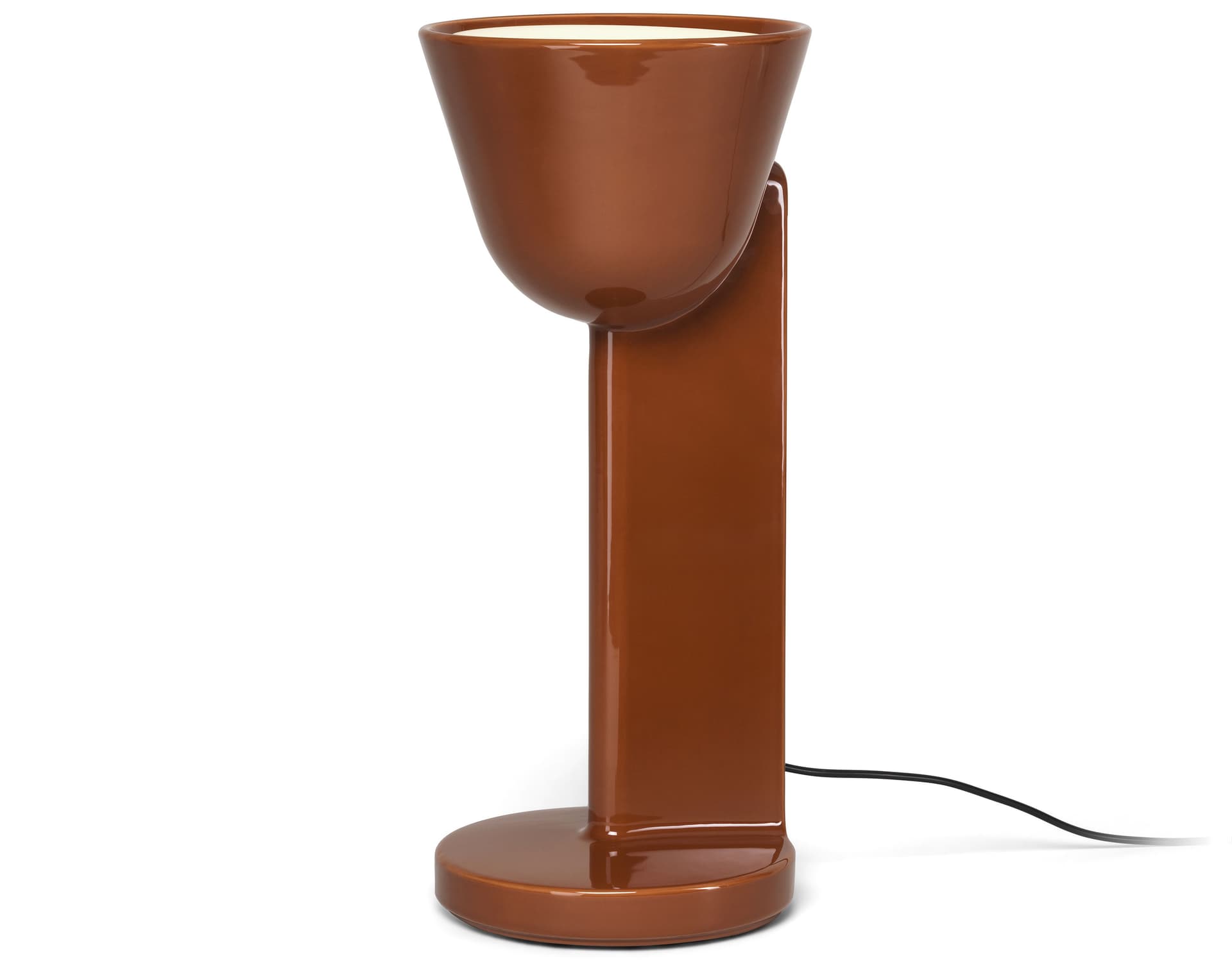 Céramique Table Lamp / up / rust red