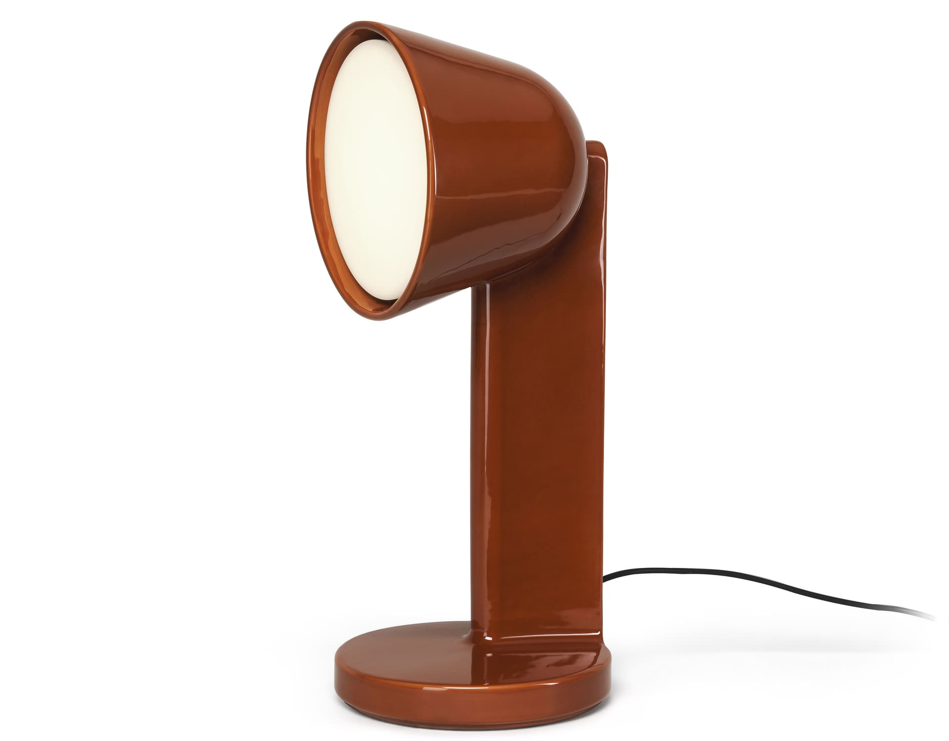 Céramique Table Lamp / side / rust red
