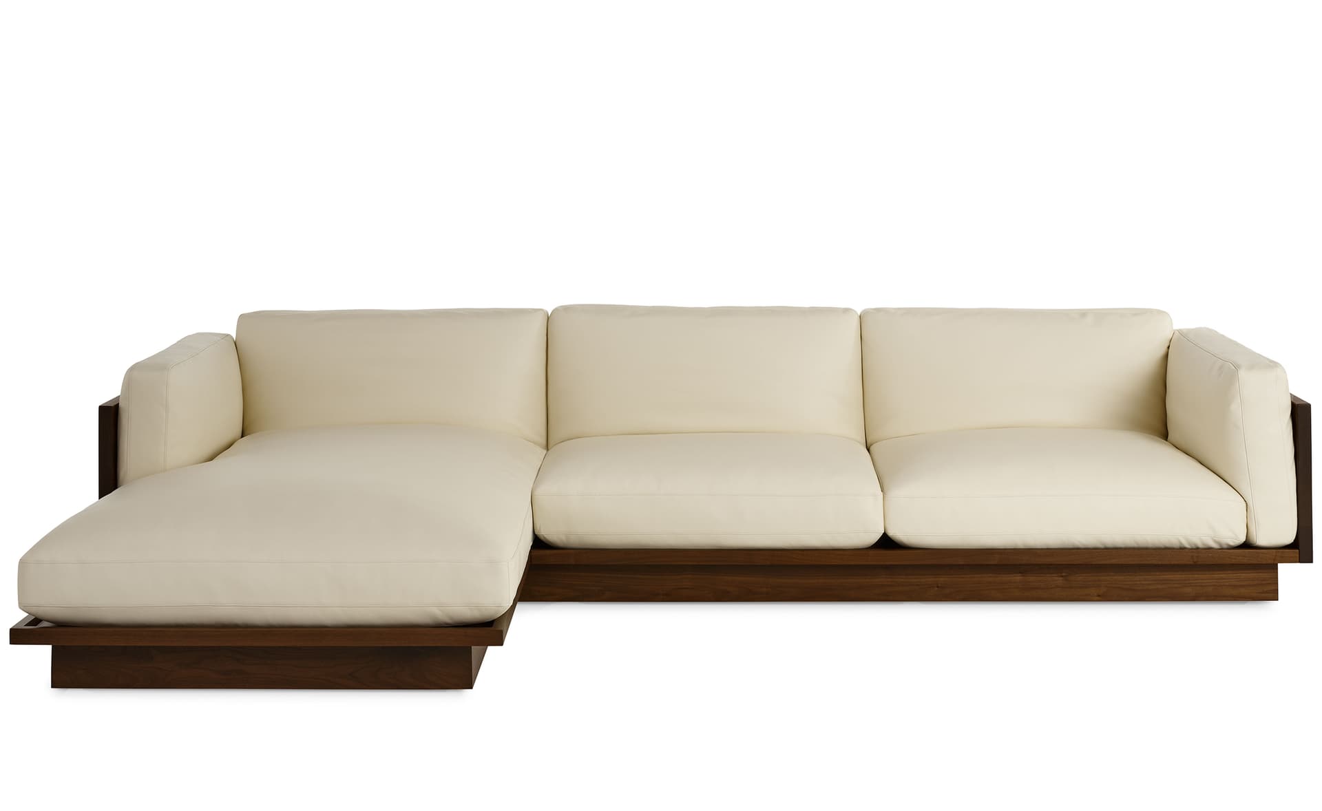 left facing (chaise on left when facing) / raise - gesso (8MH05) / tudor walnut / not fire retardant
