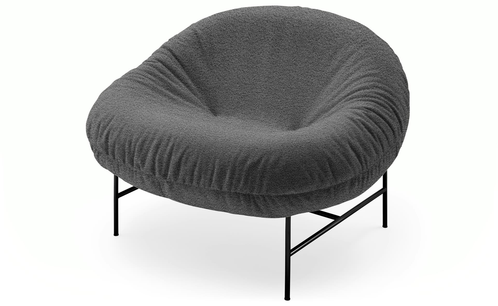 Perron Bun Lounge / black base / puff, charcoal