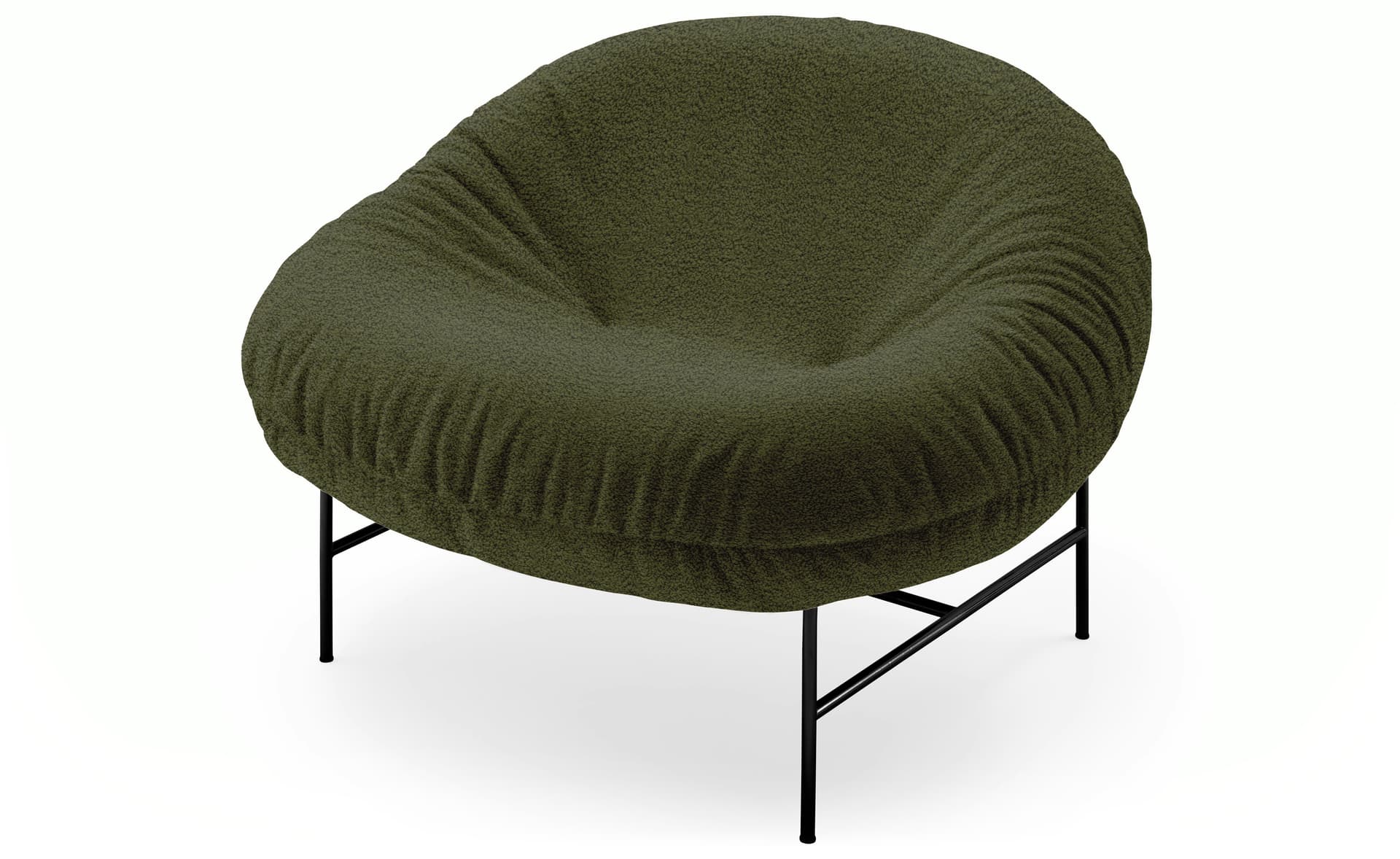 Perron Bun Lounge / black base / puff, olive