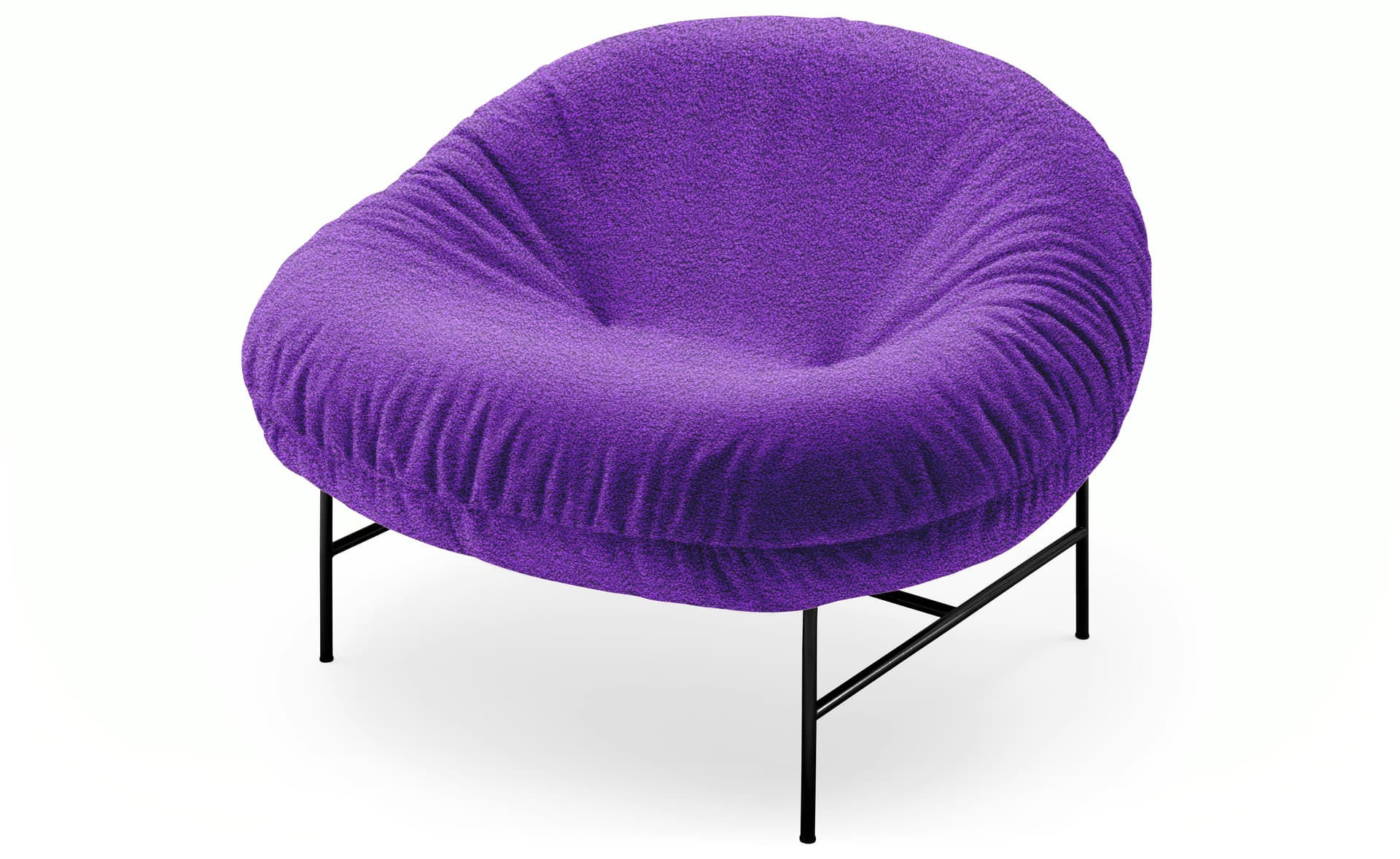Perron Bun Lounge / black base / puff, lupine