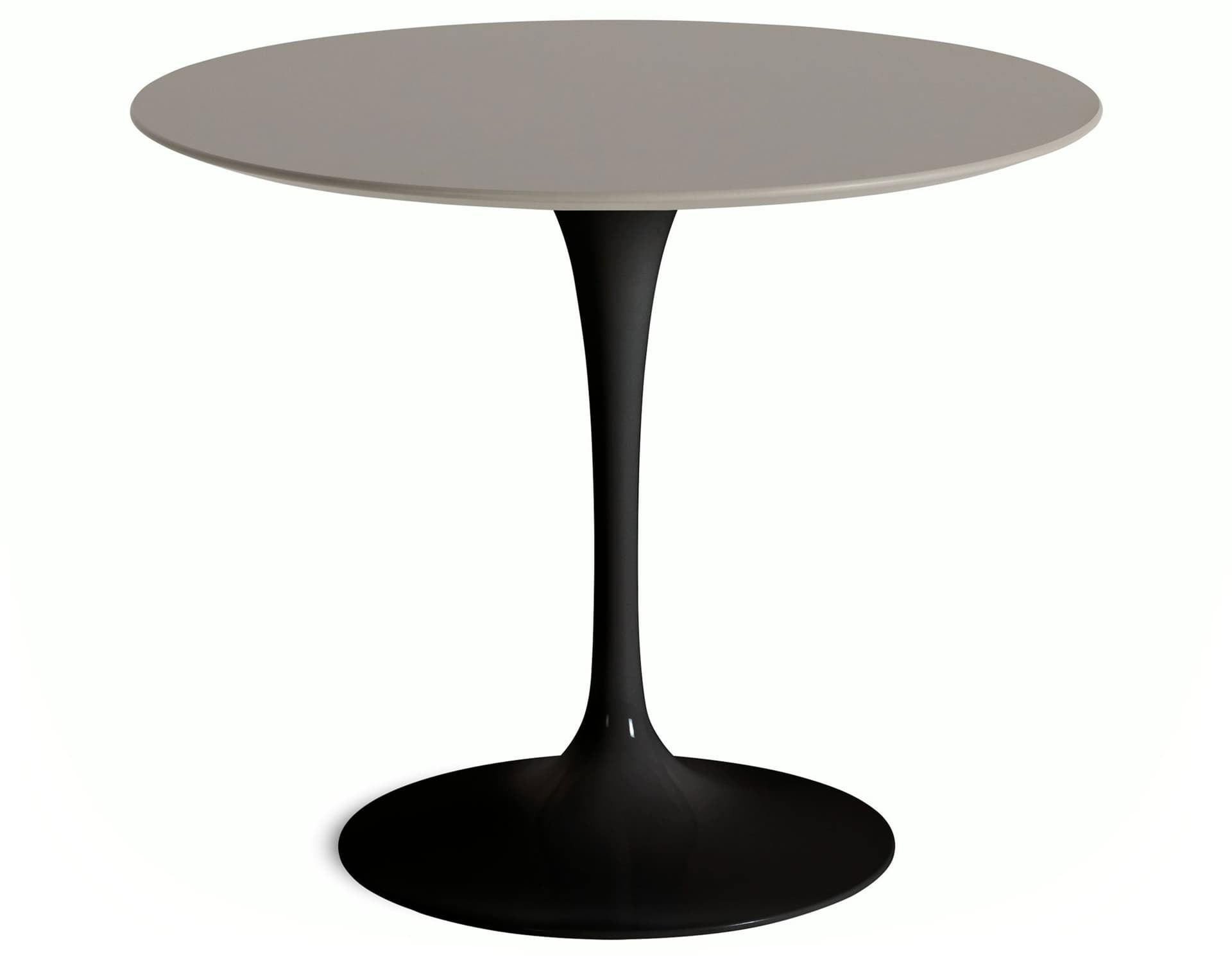 saarinen dining table - 35" round / high gloss - black / laminate - modern clay