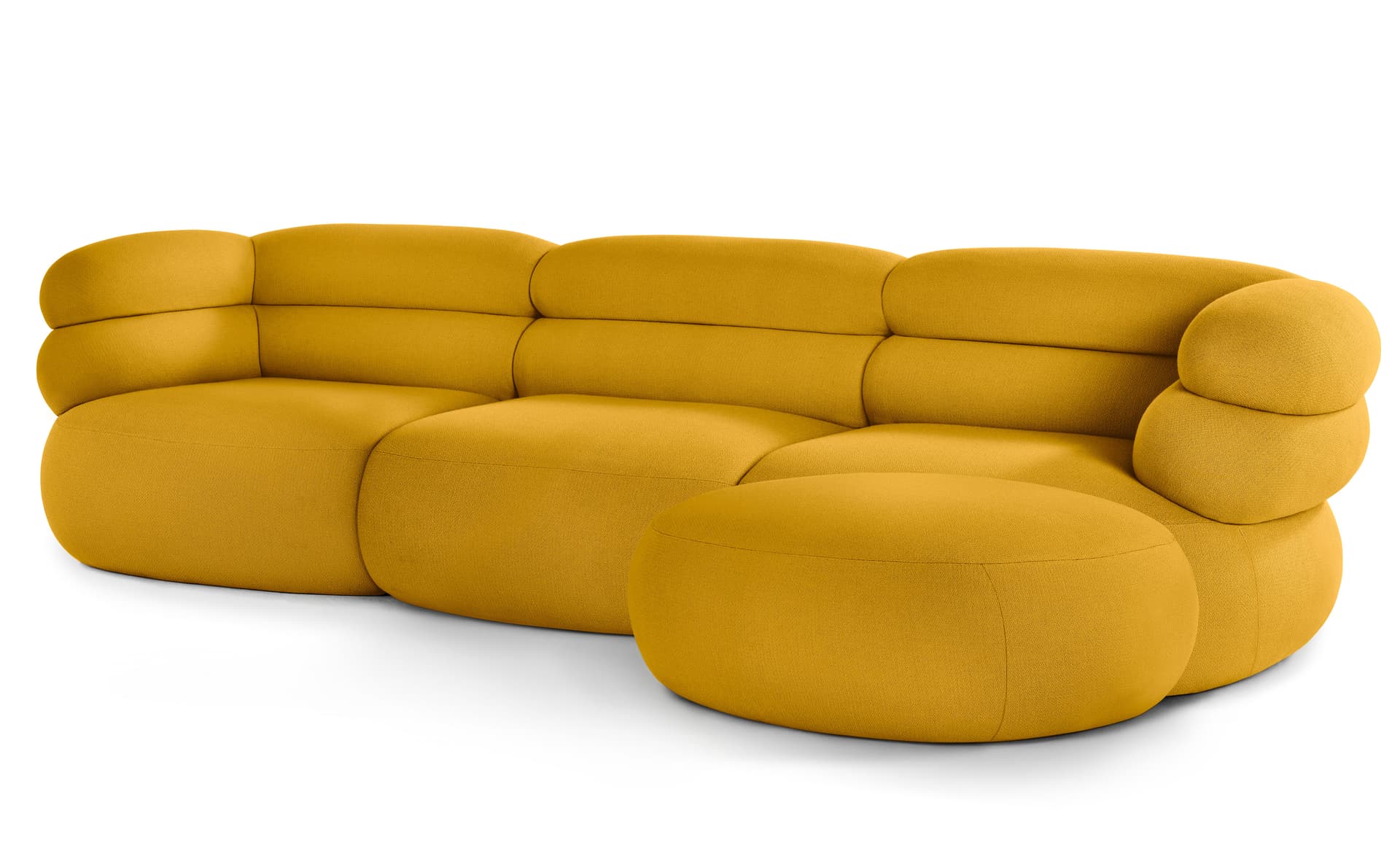 Biboni Sofa Three Seater with Chaise / chaise on left, when seated / stretch appeal - avocado (K21883)