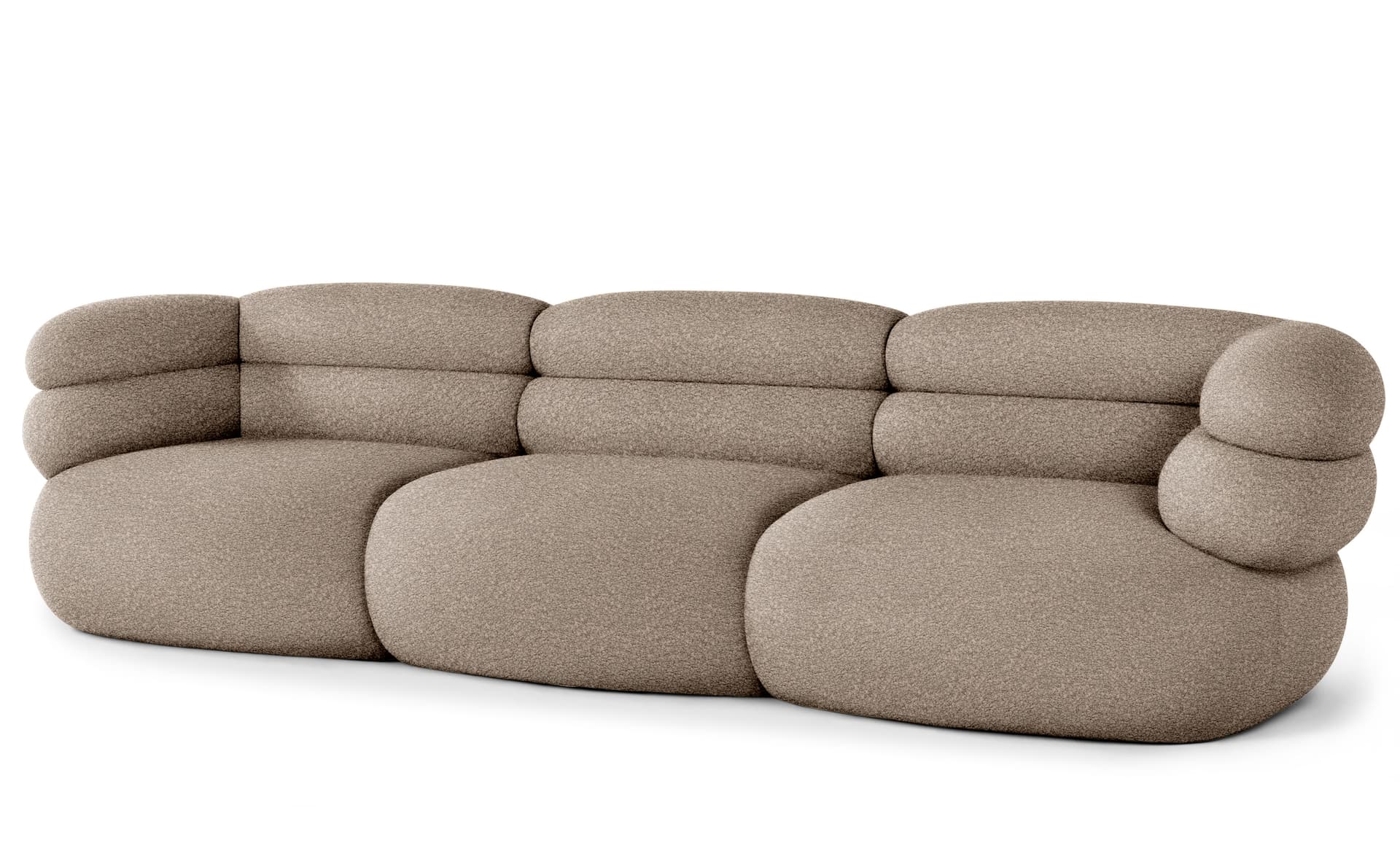 Biboni Sofa Three Seater / solid sublime - greige