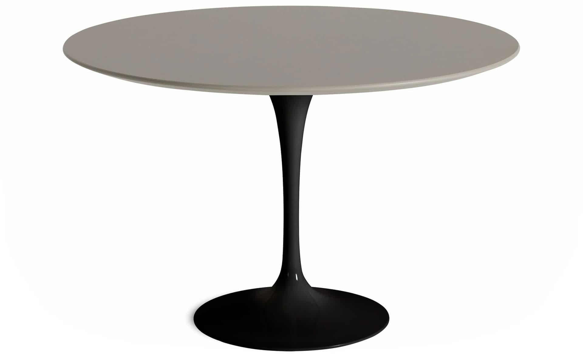 saarinen dining table - 47" round / high gloss - black / laminate - modern clay