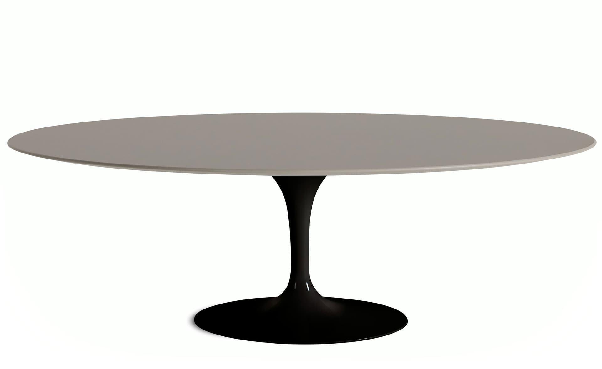saarinen dining table - 84" oval / high gloss - black / laminate - modern clay