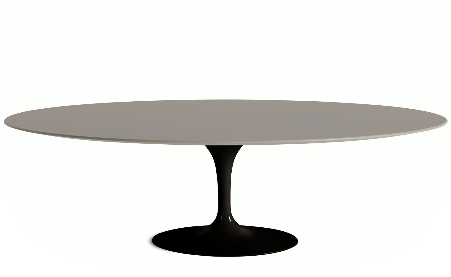 saarinen dining table - 96" oval / high gloss - black / laminate - modern clay