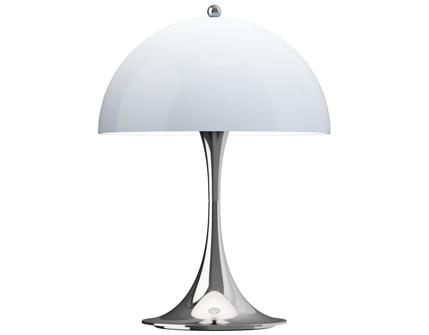Panthella 250 Portable Table Lamp / opal blue grey / chrome