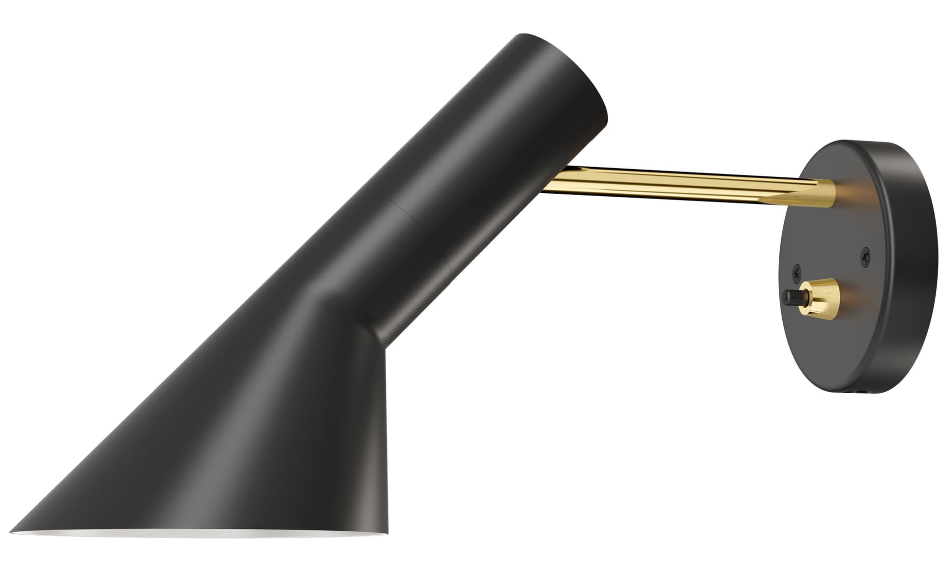 arne jacobsen wall lamp / black & brass