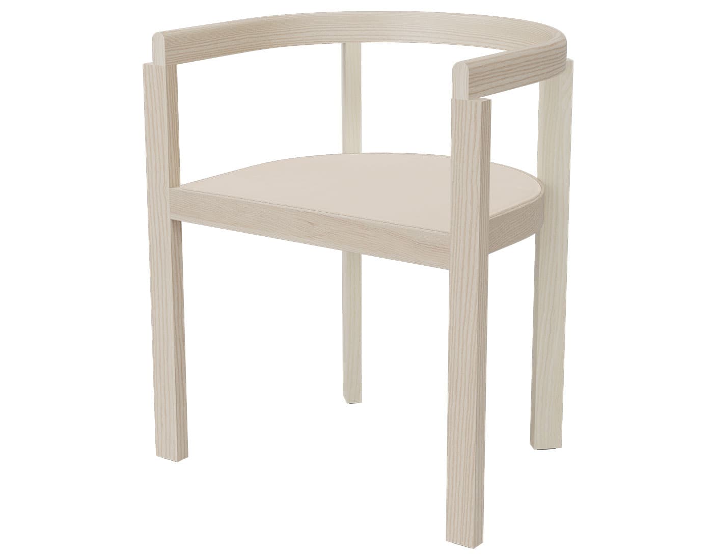 After Series Armchair / oiled ash / add seat cushion - natural leather