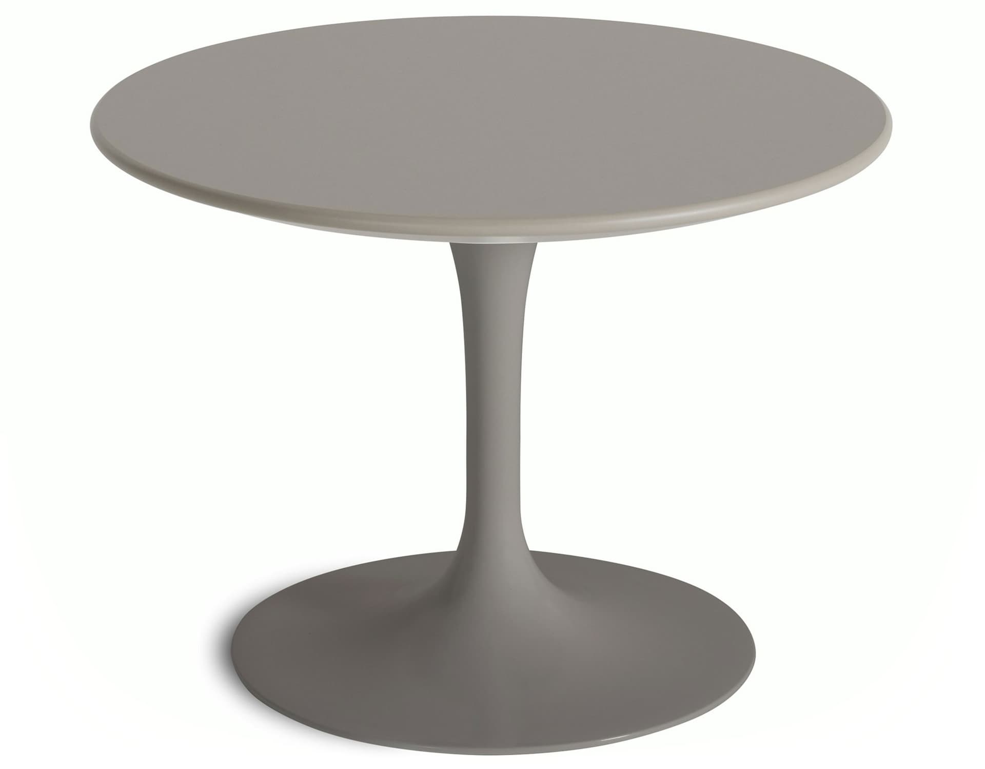 saarinen coffee table - 20" round / satin - grey / laminate - modern clay