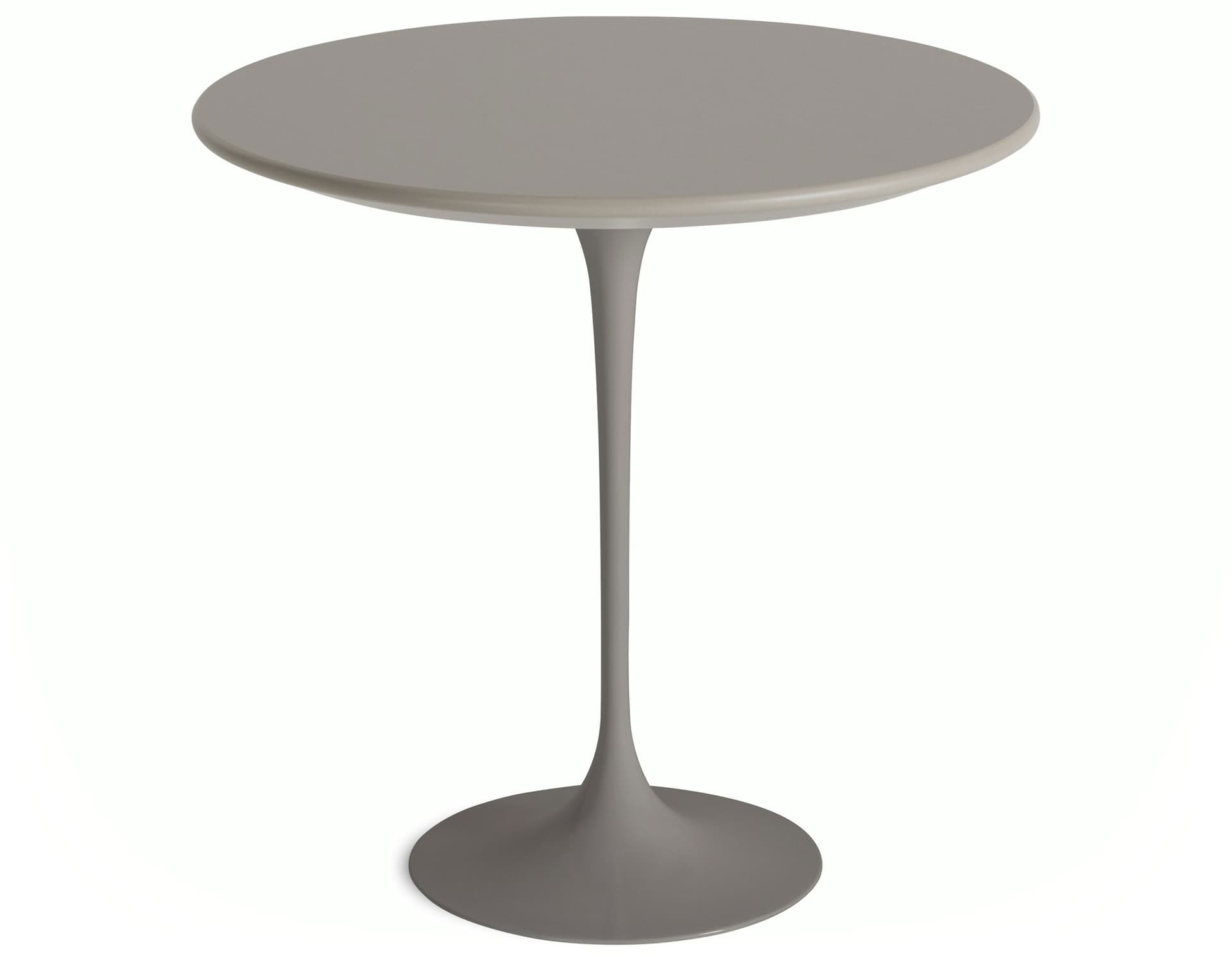 saarinen side table - 22" oval / laminate - modern clay / satin - grey