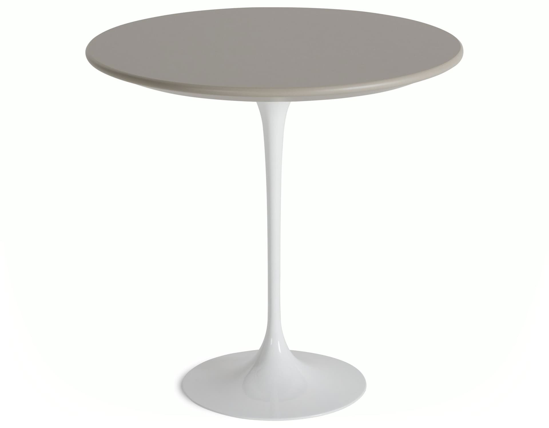 saarinen side table - 22" oval / laminate - modern clay / high gloss - white