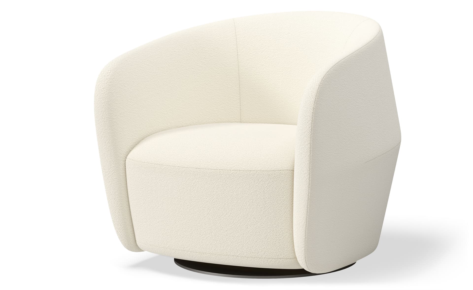 Fold Swivel Lounge / boli bouclé - cream