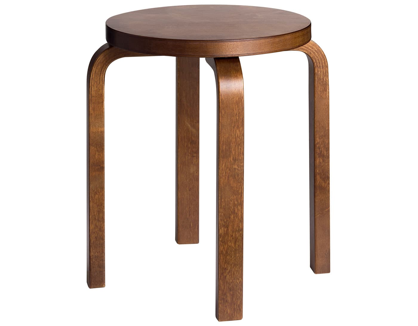 alvar aalto stool e60 / walnut stained birch with matching legs