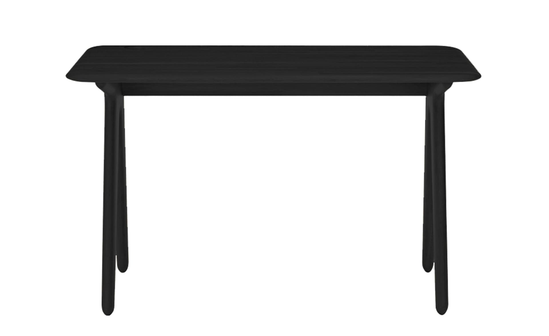slab individual desk small / oak - black