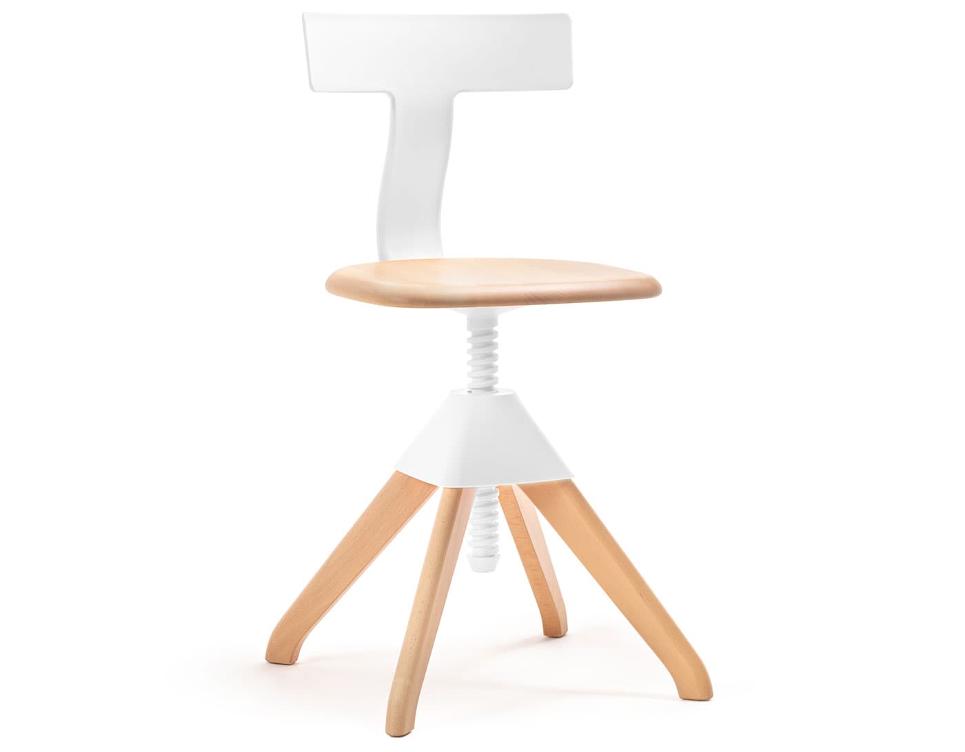 Tuffy Swivel Chair / white/natural