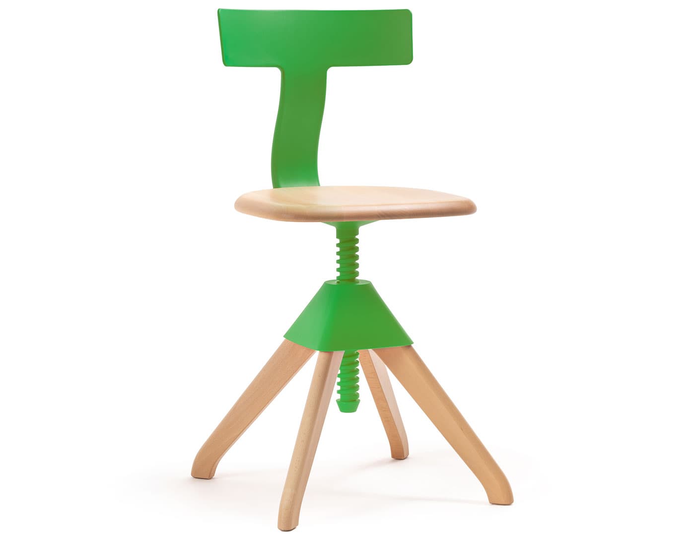 Tuffy Swivel Chair / green/natural