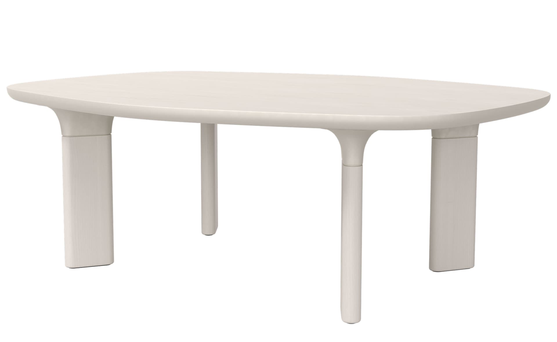 Analog Coffee Table / colored ash/oak - light beige top, legs, & trumpet