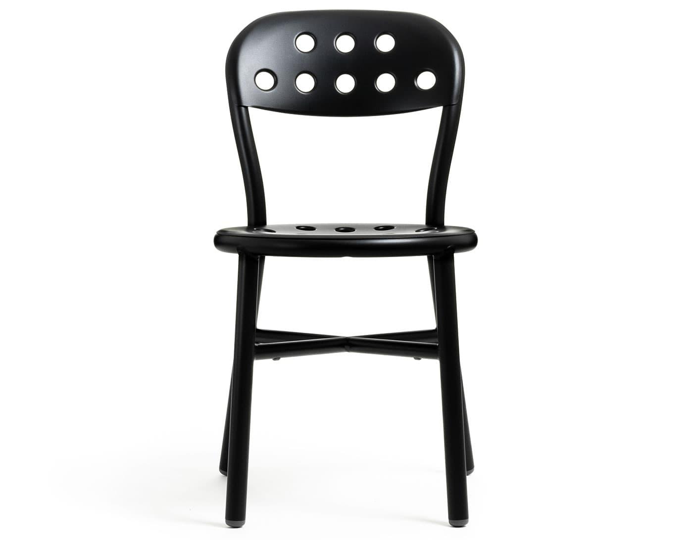 Pipe Stacking Side Chair, black