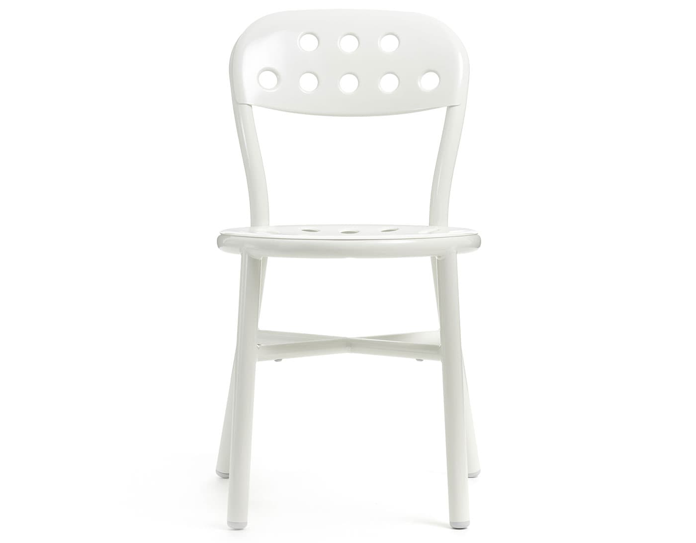 Pipe Stacking Side Chair, white