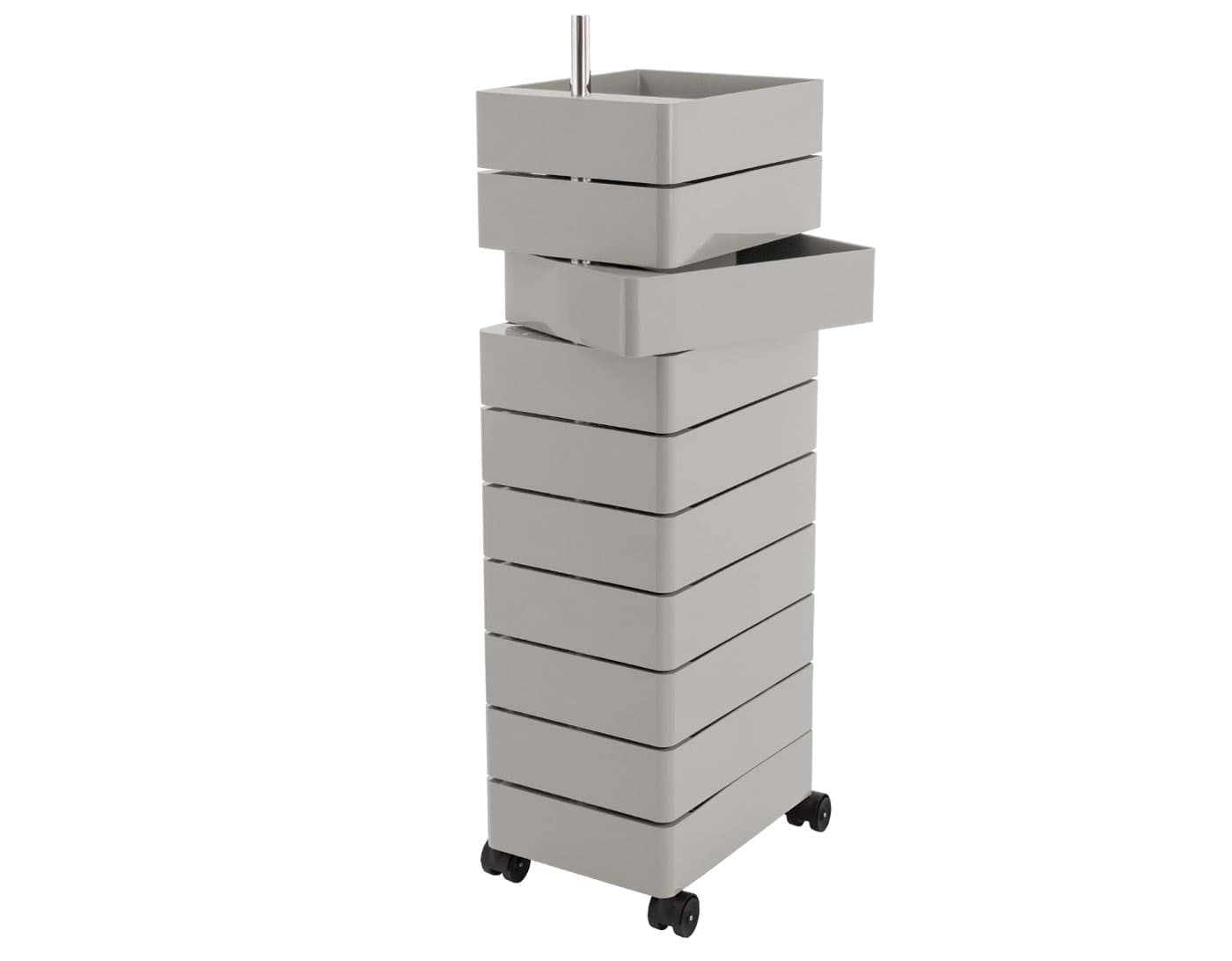 360° Container / 10 drawer unit - light grey