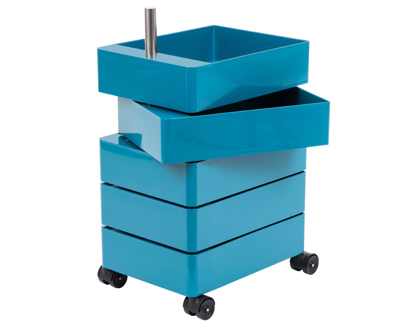 360° Container / 5 drawer unit - blue