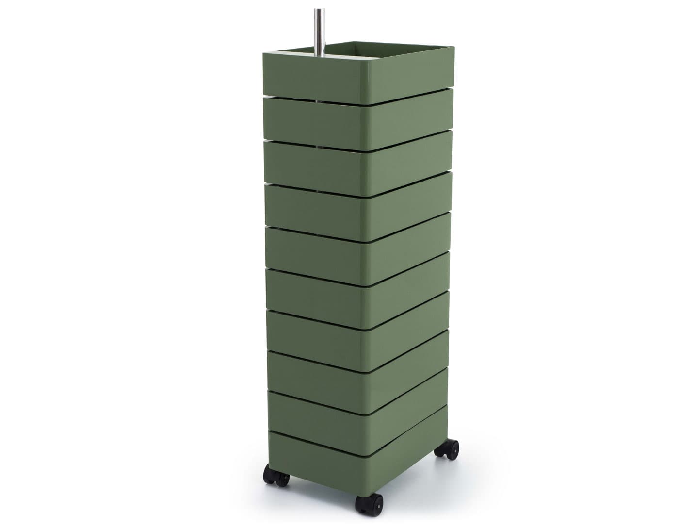 360° Container / 10 drawer unit - green