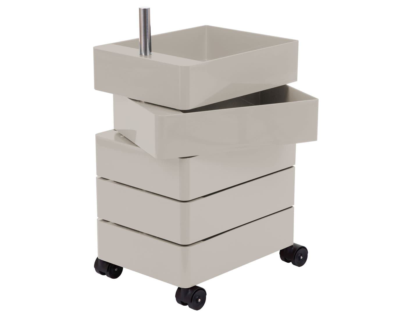 360° Container / 5 drawer unit - light grey