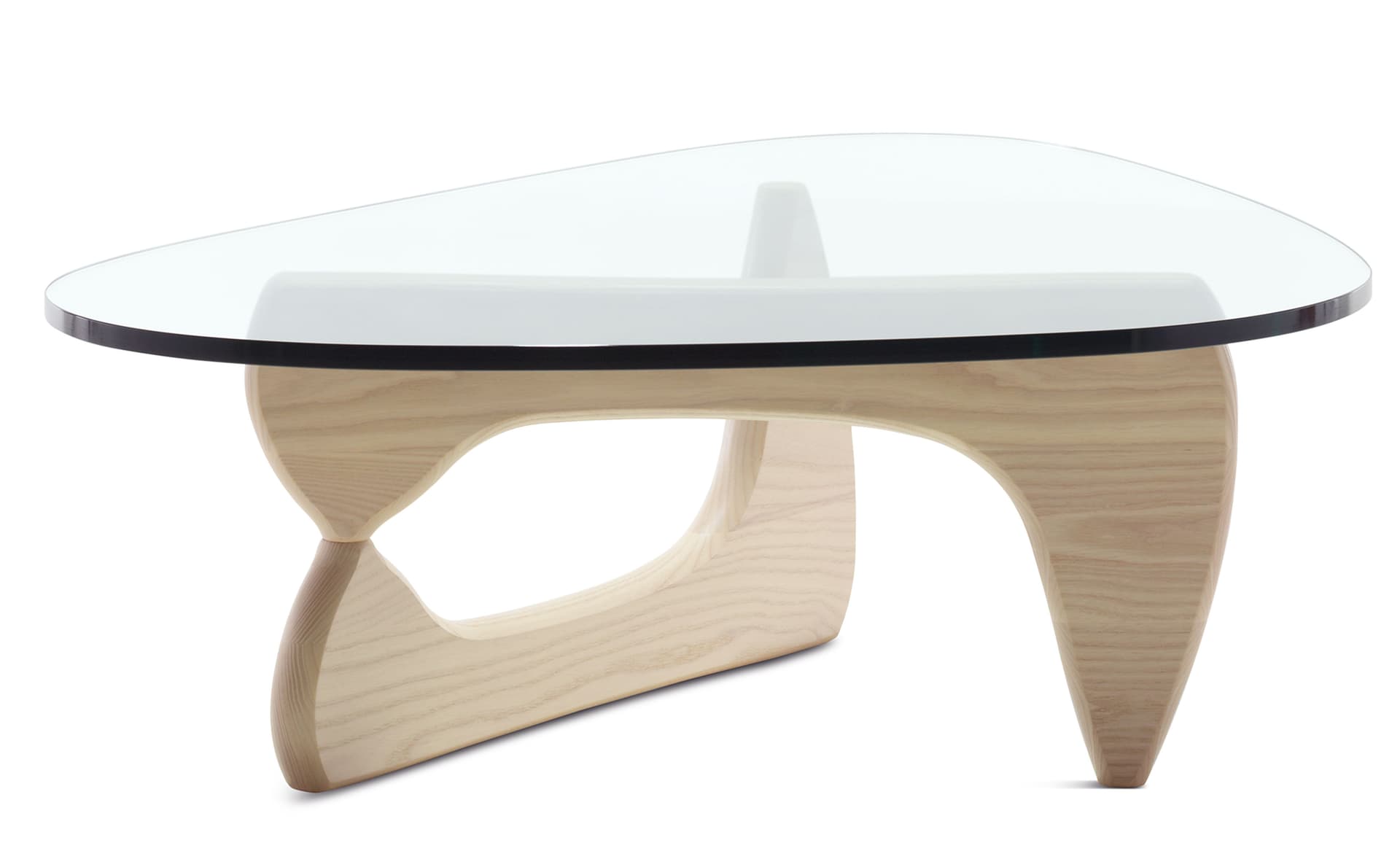 Noguchi coffee table, white ash base