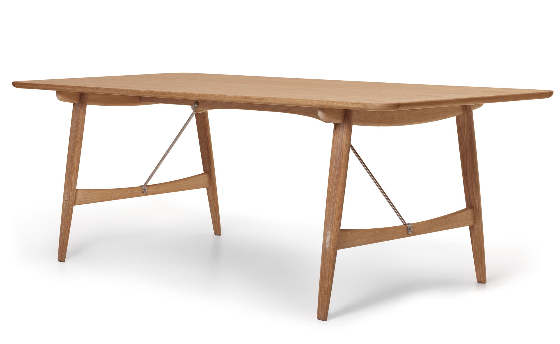 BM1160 Hunting Table / 82.7" x 37.4" - oak, lacquer / stainless steel