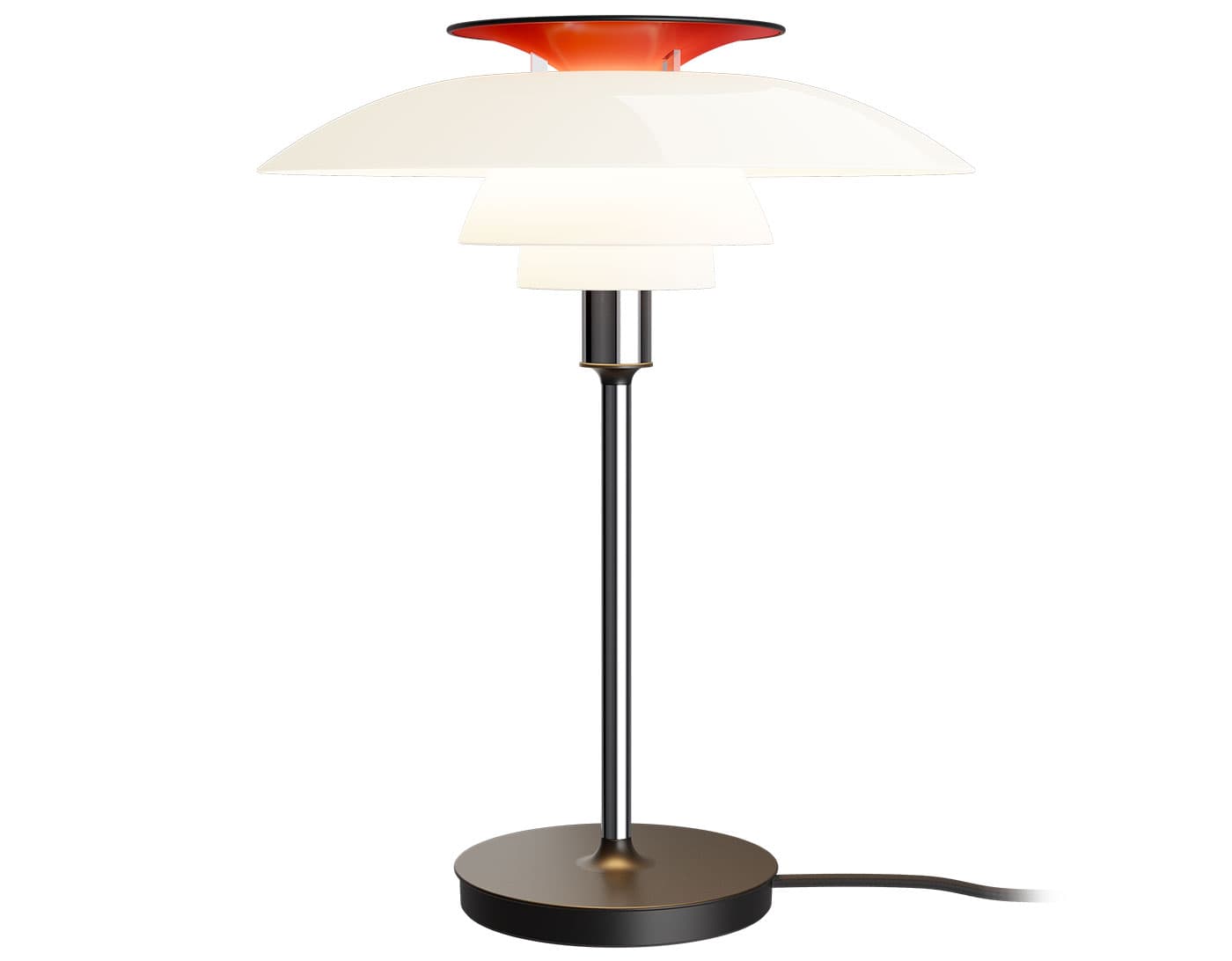 PH 80 Table Lamp / opal white / chrome