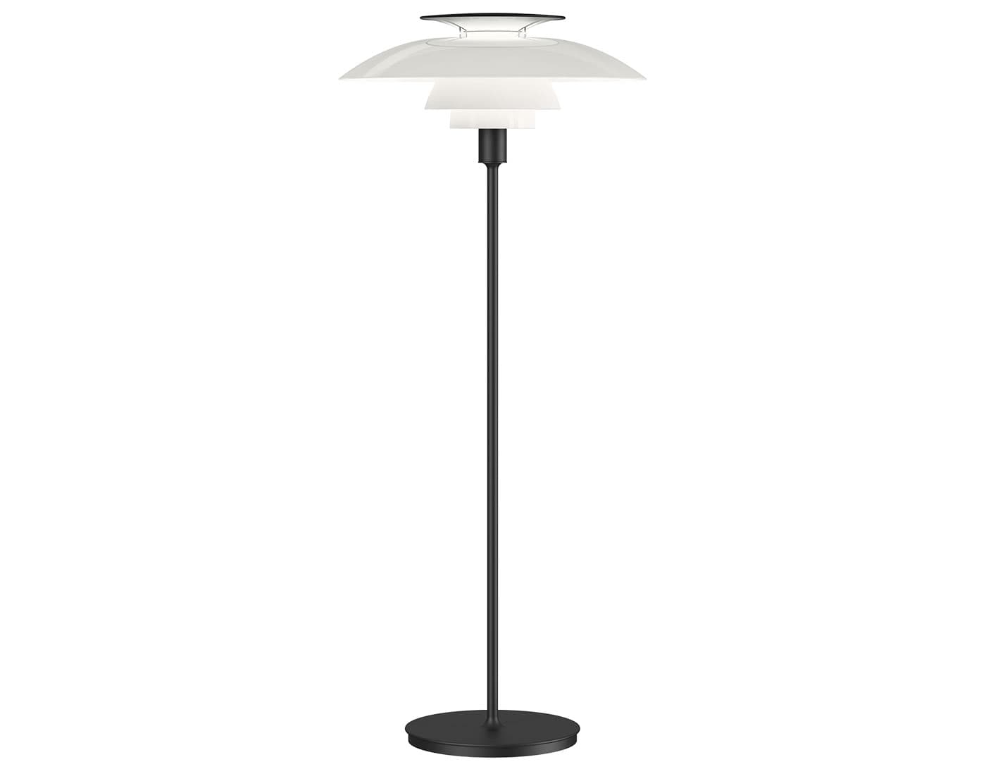 PH 80 Floor Lamp / opal white / black