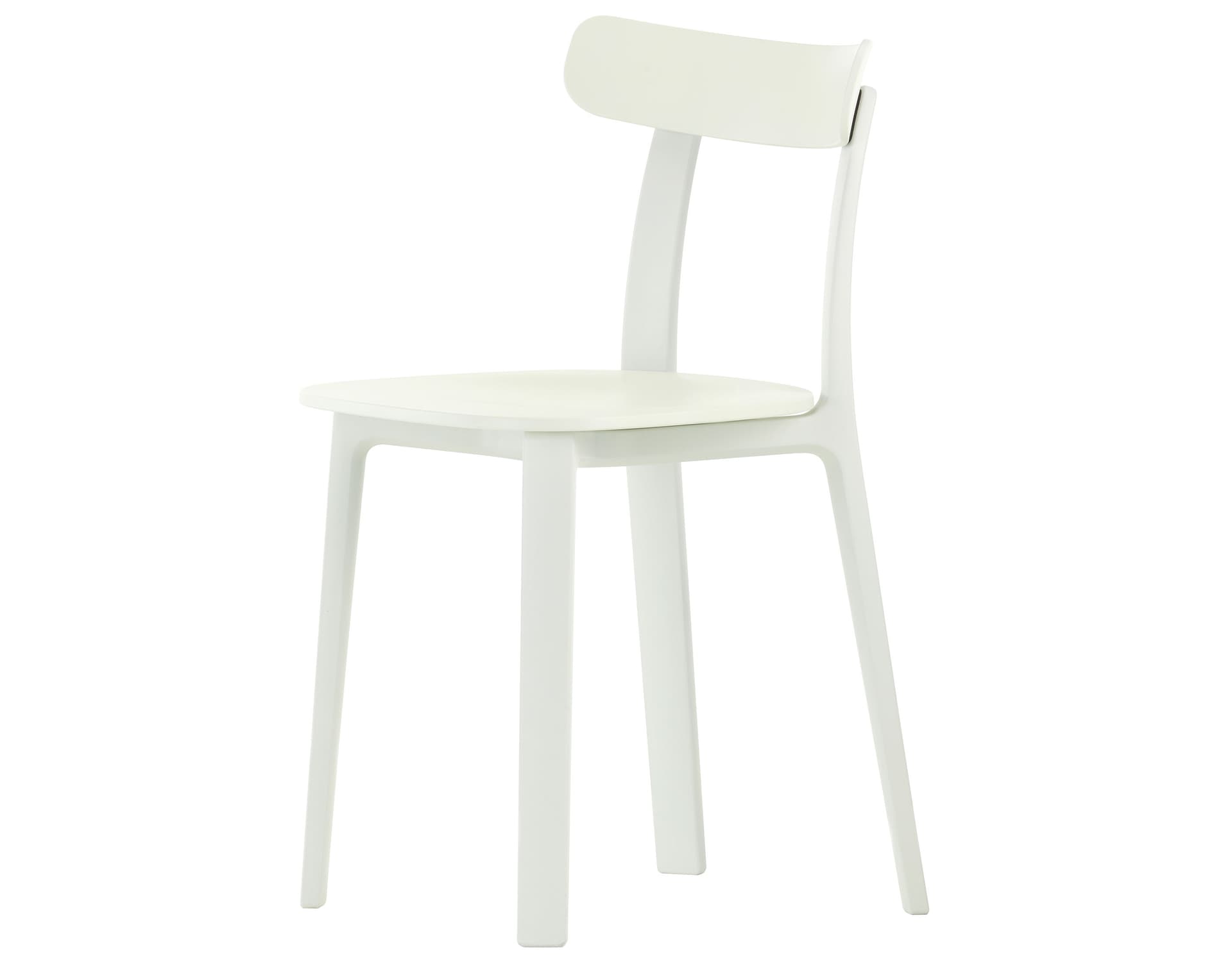all plastic chair / felt glides for hard floors  / white