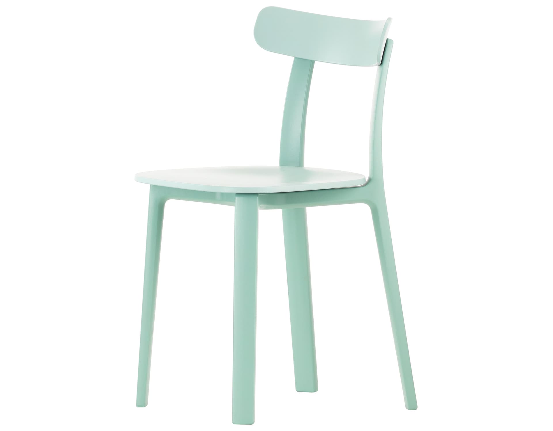 all plastic chair / felt glides for hard floors  / ice gray