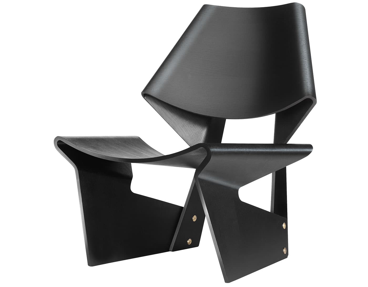 grete jalk gj bow chair / black stained ash