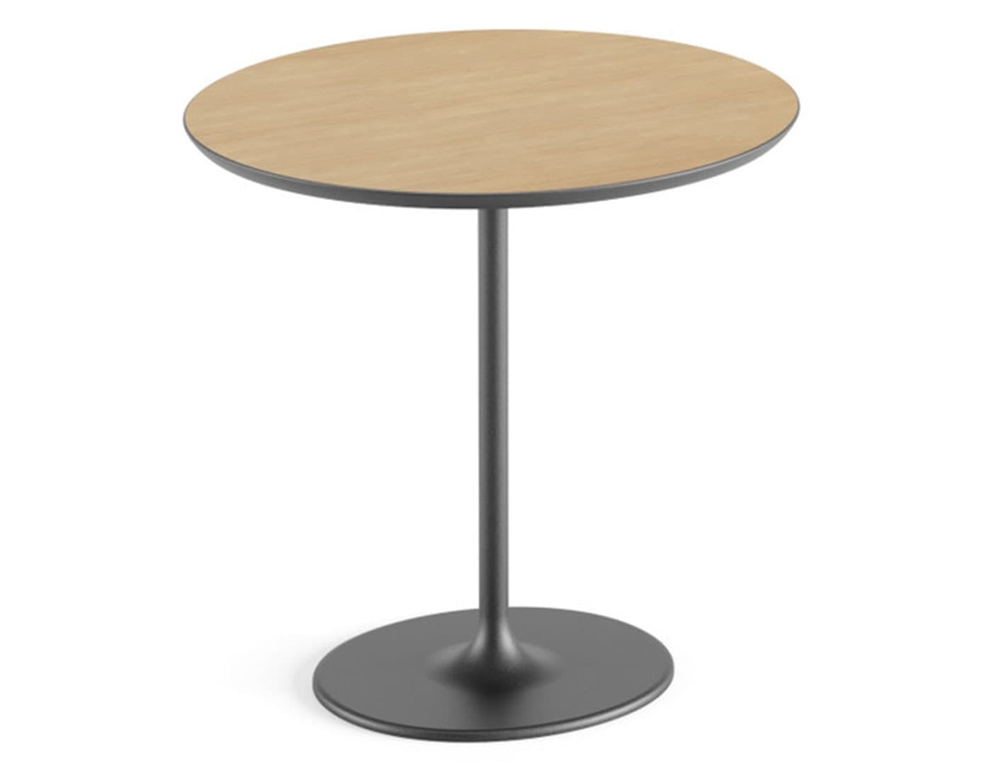dizzie side table / brushed oak veneer top / matte black base