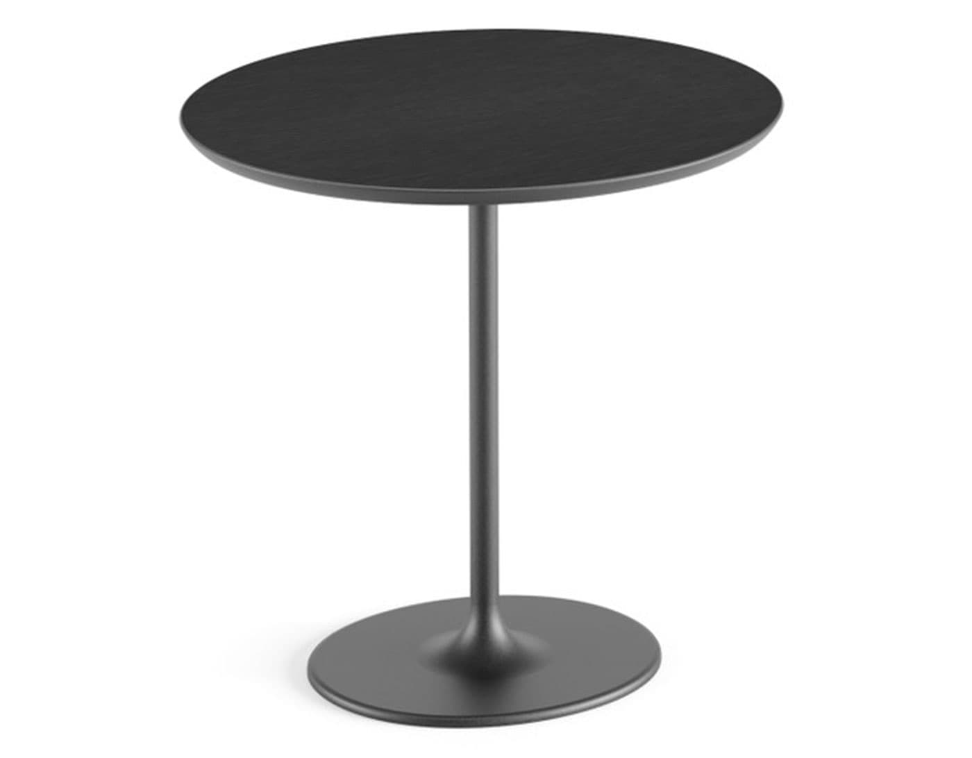 dizzie side table / black oak veneer top / matte black base