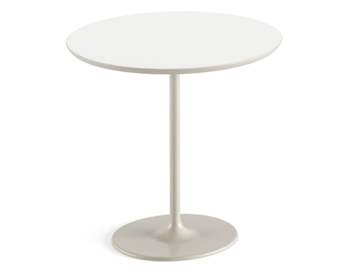 dizzie side table / white laminated top / gloss ivory base