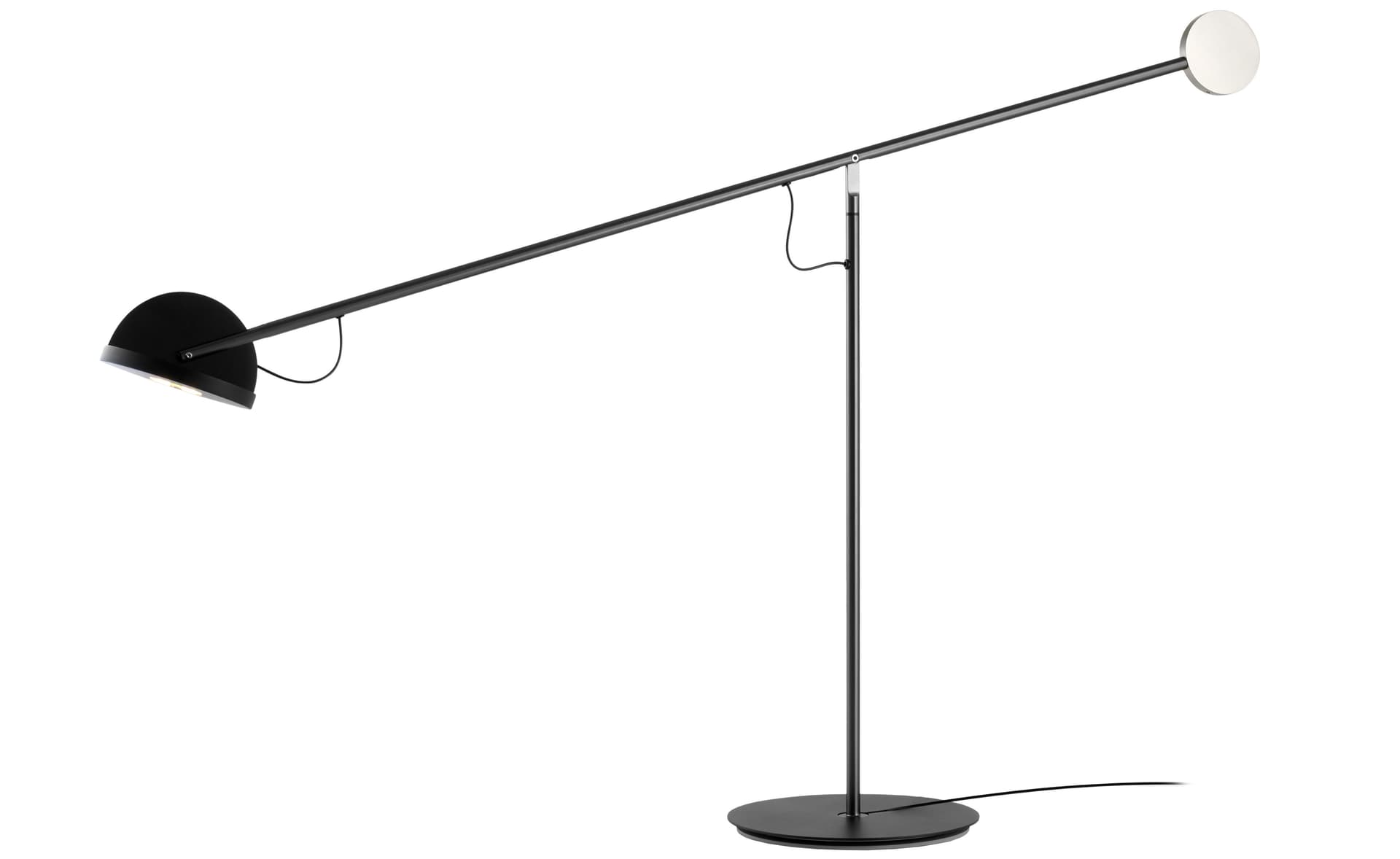 Copérnica M Table Lamp / graphite structure - satin nickel - black diffuser