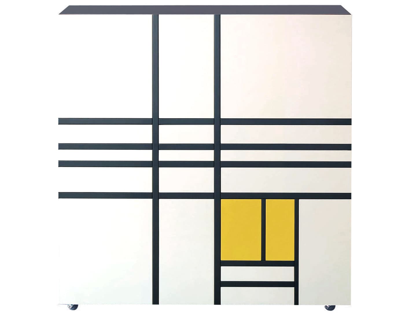 homage to mondrian cabinet / Homage 1 - white / yellow front