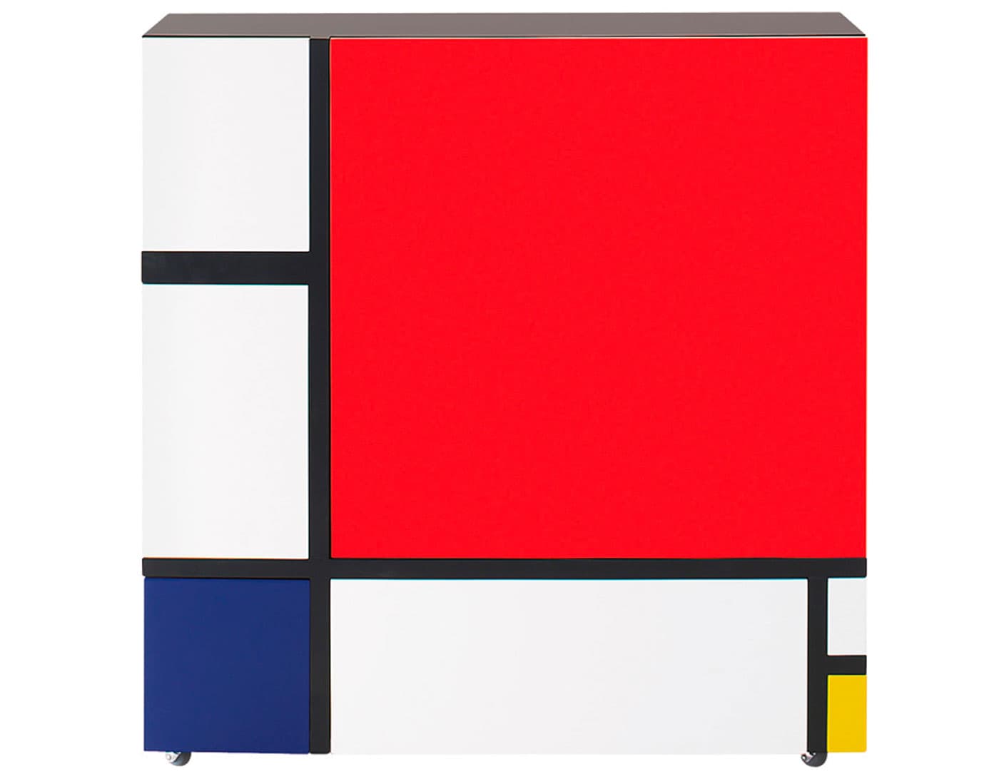 homage to mondrian cabinet / Homage 2 - white / red / blue / yellow front